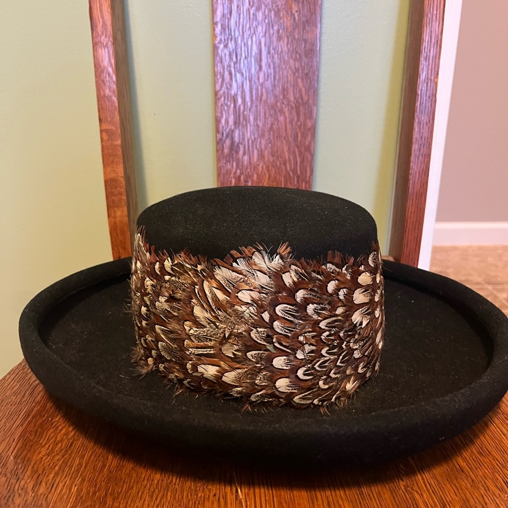 Eric Javits Hat with Feather Detail